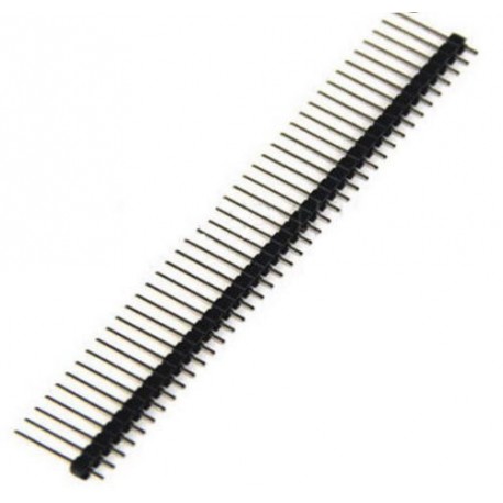 Conector Macho Negro largo 1x40 Pin 2.54mm
