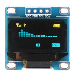 Pantalla OLED I2C de 0.96 Pulgadas 4Pines Azul Amarillo